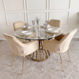 juego de comedor vidrio Imperia