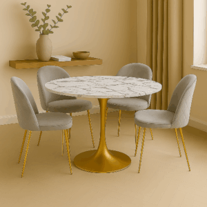 Juego de comedor Sitim 4 puestos cuarzo mdf Juego de comedor Sitim 4 puestos cuarzo mdf