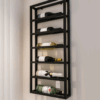 Cava de vino colgante rack para 7 botellas