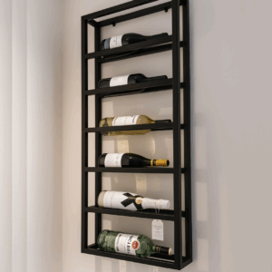 Cava de vino colgante rack para 7 botellas