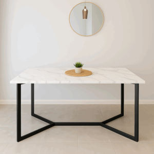 Mesa de Comedor Cuarzo - Marfil