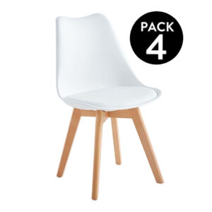 PACK 4 Sillas de Comedor modelo Tulip