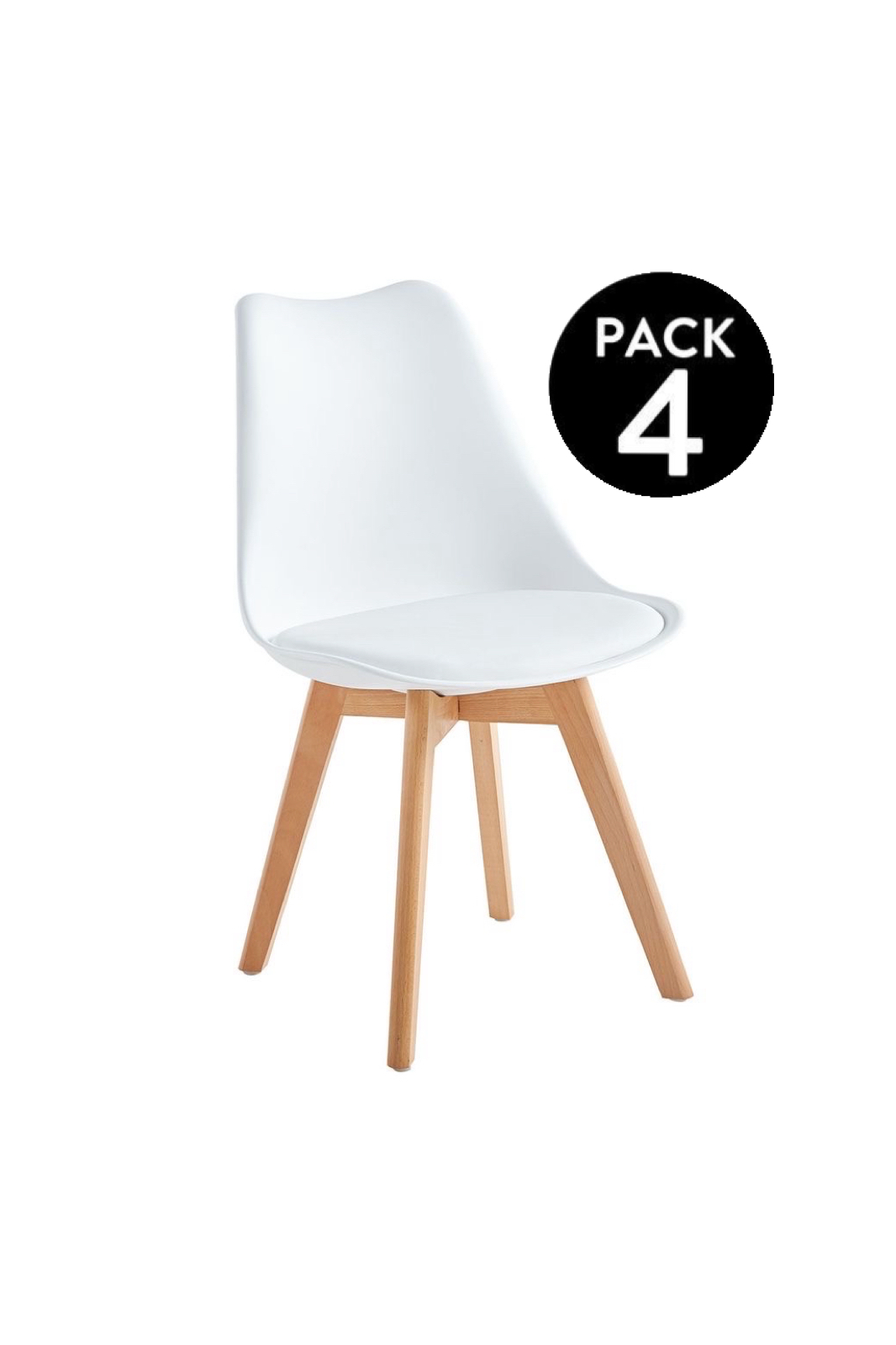 IMG_3336 PACK 4 Sillas de Comedor modelo Tulip