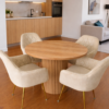 comedor redondo lenga 4 sitiales