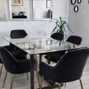 Juego de comedor Bagual Acabbia Vidrio - 6P Juego de comedor Bagual Acabbia Vidrio - 6P