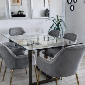 Juego de comedor Bagual Acabbia Vidrio - 6P Juego de comedor Bagual Acabbia Vidrio - 6P