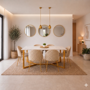 mesa de comedor en cuarzo