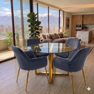 comedor redondo en Vidrio