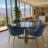 comedor redondo en Vidrio