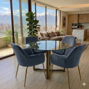 comedor redondo en Vidrio