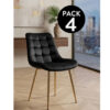 pack 4 silla velvet capitone premium