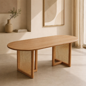 Mesa de comedor madera junco Athenas