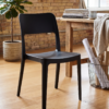 Silla de comedor minimalista- negro silla de comedor plastica